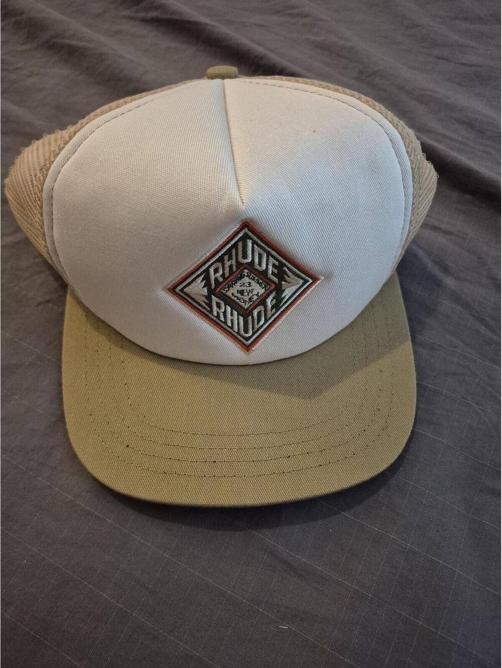 Rhude Beige Trucker Snapback Hat